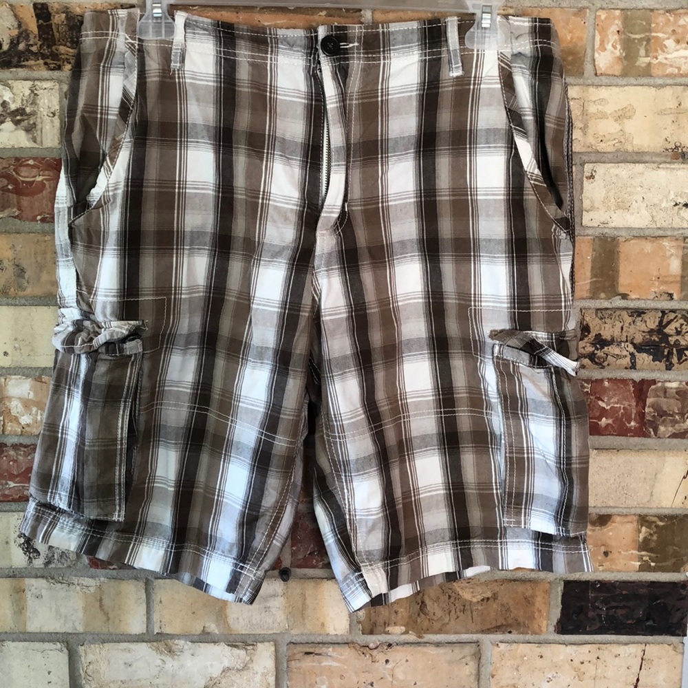 Plaid Cargo Shorts